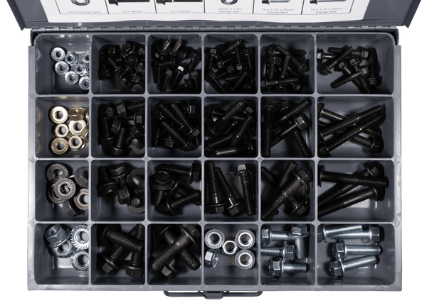 334-Piece Stainless Steel Hex Bolt, Nut & Washer Assortment Kit | 18-8 Grade, Coarse Thread, Inch Sizes