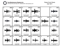 Plastic Push Rivet Assortment