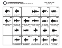 Plastic Screw Rivet Assortment