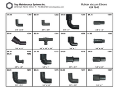 Rubber Vacuum Elbow Assortment