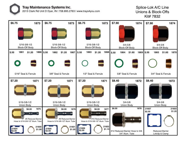 A/C Splice-Lok Unions & Block-offs Assortment