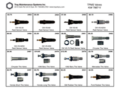 TPMS Valves Assortment