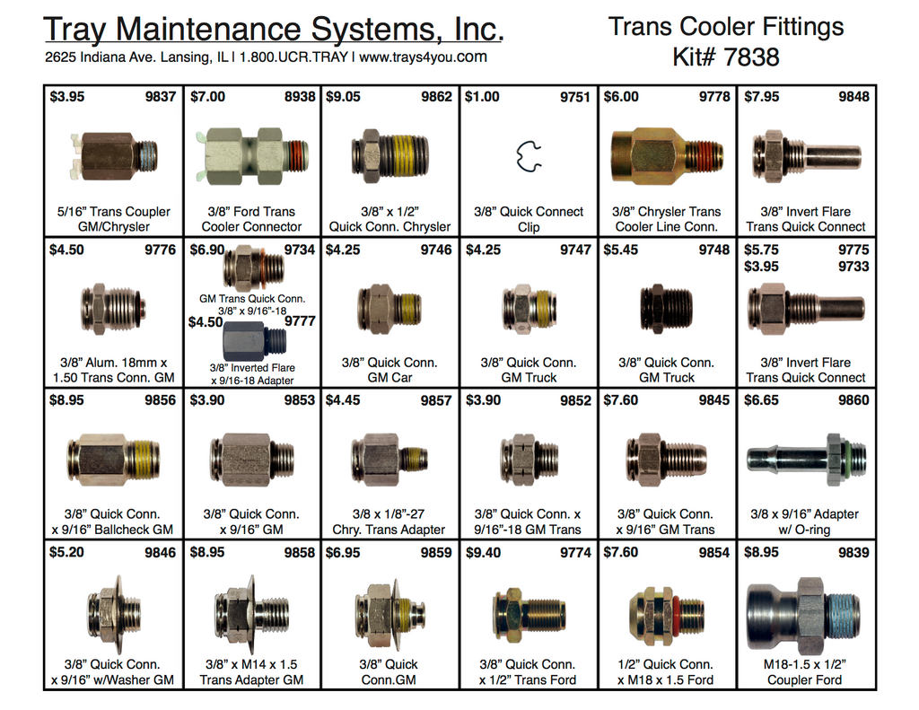 Transmission & Oil Cooler Fitting Assortment