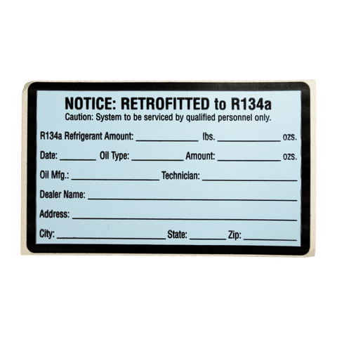 21573 - 134a Blue Retro-Fit Label