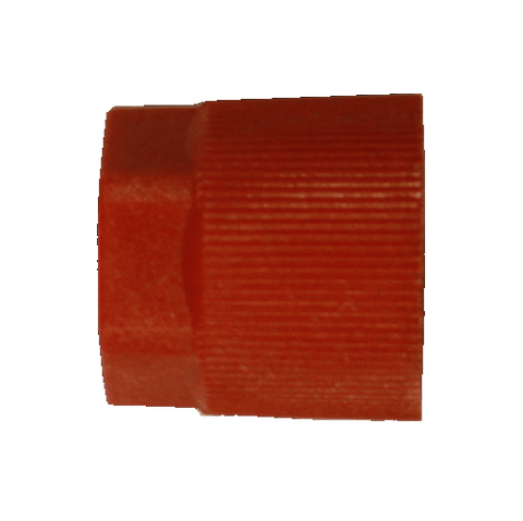 21595 - R134a Red Low Side Cap Long Post M10 x 1.25
