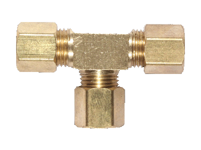 813 - 1/4" Brass Tee