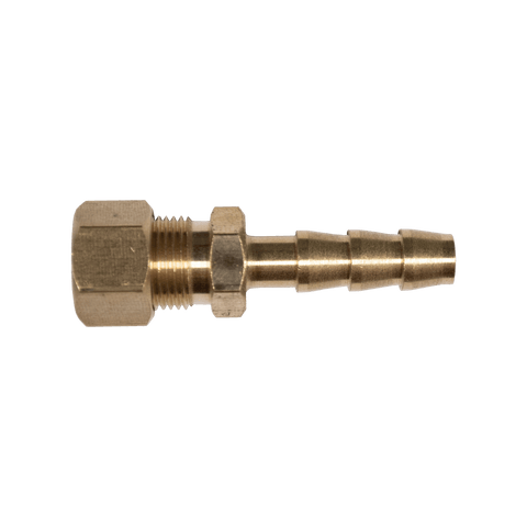 9382 - 3/8" Steel Compression Fitting to M10 Barb for Nylon