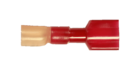 9549 -  1/4" Red Male Fully Insulated Heat Shrink Connector