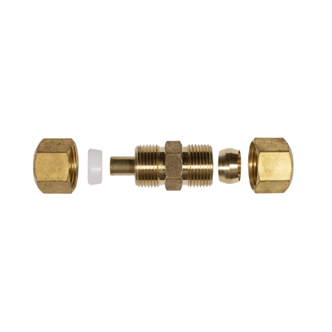 9766 - 3/8" Nylon x 3/8" Brass Fuel Line Compression Fitting