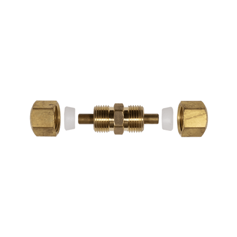 9768 - 5/16" Nylon x 5/16" Nylon Brass Fuel Line Compression Fitting
