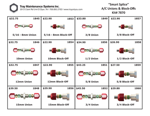 Smart Splice A/C Unions & Block-Offs Assortment