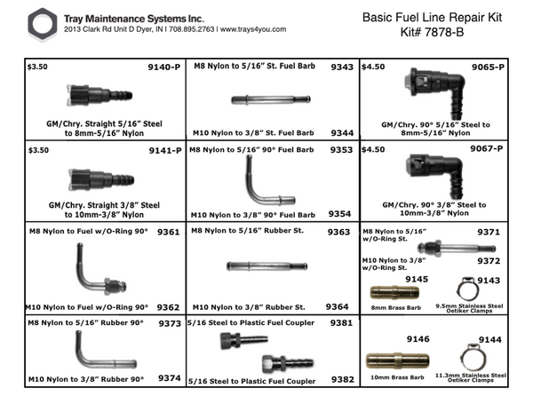 Fuel Line Shops Basic Fuel Line Kit Assortment – Tray Maintenance Systems, Inc.